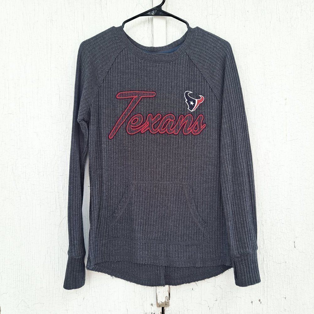 NFL Texas Texans Football Thermal Waffle Shirt Medium Women's Pullover‎ Shirt
